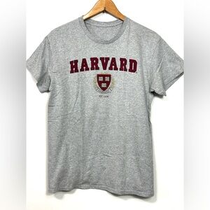 HARVARD UNIVERSITY GRAPHIC T-SHIRT GRAY PREOWNED